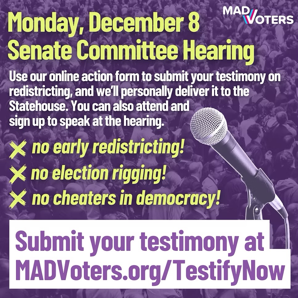 Redistricting protest December 8, 2025